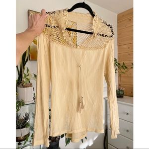 Yellow Boho Top